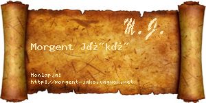 Morgent Jákó névjegykártya